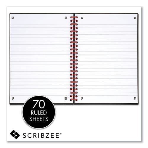 Black n' Red™ Twin Wire Poly Cover Notebook, 1 Subject, Wide-legal Rule, Black Cover, 8.25 X 5.63, 70 Sheets freeshipping - TVN Wholesale