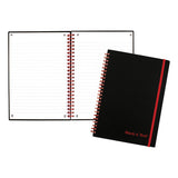 Black n' Red™ Twin Wire Poly Cover Notebook, 1 Subject, Wide-legal Rule, Black Cover, 8.25 X 5.63, 70 Sheets freeshipping - TVN Wholesale