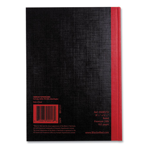 Black n' Red™ Casebound Notebooks, 1 Subject, Wide-legal Rule, Black Cover, 8.25 X 5.63, 96 Sheets freeshipping - TVN Wholesale