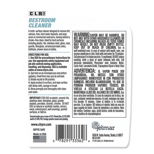 CLR PRO® Restroom Cleaner, 32 Oz Pump Spray freeshipping - TVN Wholesale