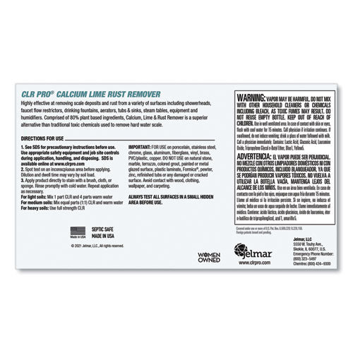 CLR PRO® Calcium, Lime And Rust Remover, 1 Gal Bottle, 4-carton freeshipping - TVN Wholesale