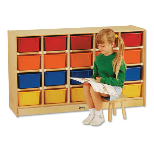 Jonti-Craft Tray Mobile Storage, 57w X 15d X 35.5h, Birch-assorted freeshipping - TVN Wholesale