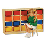 Jonti-Craft Tray Mobile Storage, 57w X 15d X 35.5h, Birch-assorted freeshipping - TVN Wholesale