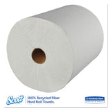 Scott® Essential 100% Recycled Fiber Hard Roll Towel, 1.5" Core, White, 8" X 800 Ft, 12-carton freeshipping - TVN Wholesale
