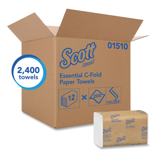 Scott® Essential C-fold Towels For Business, Absorbency Pockets, 10.13 X 13.15, White, 200-pack, 12 Packs-carton freeshipping - TVN Wholesale