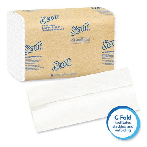 Scott® Essential C-fold Towels For Business, Absorbency Pockets, 10.13 X 13.15, White, 200-pack, 12 Packs-carton freeshipping - TVN Wholesale