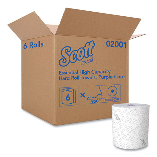 Scott® Essential High Capacity Hard Roll Towels For Business, White, 8" X 950 Ft, 6 Rolls-carton freeshipping - TVN Wholesale