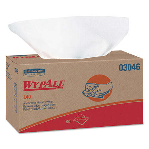 WypAll® L40 Towels, Pop-up Box, White, 10 4-5 X 10, 90-box, 9 Boxes-carton freeshipping - TVN Wholesale
