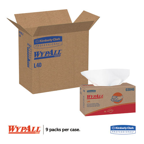 WypAll® L40 Towels, Pop-up Box, White, 10 4-5 X 10, 90-box, 9 Boxes-carton freeshipping - TVN Wholesale