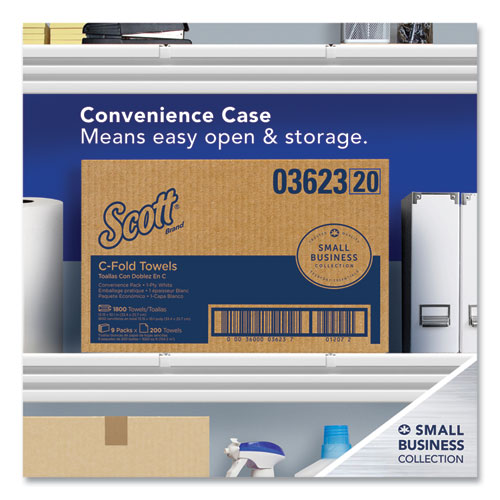 Scott® Essential C-fold Towels For Business, Convenience Pack, 10.13 X 13.15, White, 200-pack, 9 Packs-carton freeshipping - TVN Wholesale
