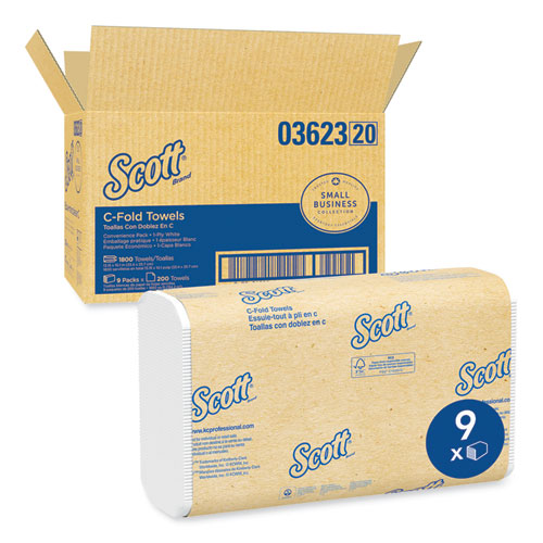 Scott® Essential C-fold Towels For Business, Convenience Pack, 10.13 X 13.15, White, 200-pack, 9 Packs-carton freeshipping - TVN Wholesale