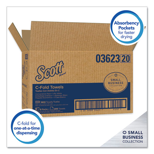 Scott® Essential C-fold Towels For Business, Convenience Pack, 10.13 X 13.15, White, 200-pack, 9 Packs-carton freeshipping - TVN Wholesale