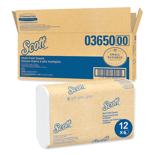 Scott® Multi-fold Towels, Absorbency Pockets, 9 2-5 X 9 1-5, White, 250 Sheets-pack freeshipping - TVN Wholesale