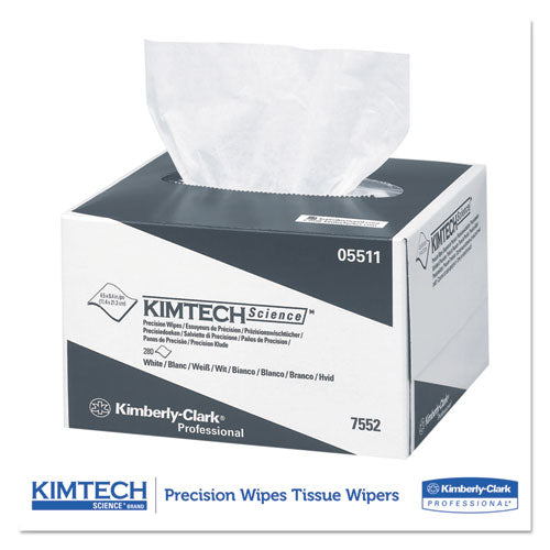 Kimtech™ Precision Wipers, Pop-up Box, 1-ply, 4 2-5 X 8 2-5, White, 280-bx, 60 Bx-ct freeshipping - TVN Wholesale
