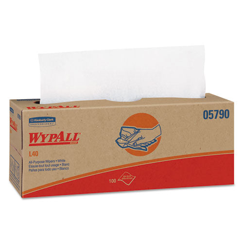 WypAll® L40 Towels, Pop-up Box, White, 16 2-5 X 9 4-5, 100-box, 9 Boxes-carton freeshipping - TVN Wholesale