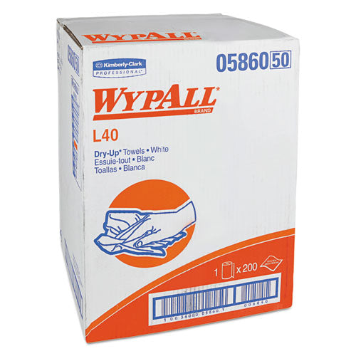 WypAll® L40 Towels, Dry Up Towels, 19 1-2" X 42", White, 200 Towels-roll freeshipping - TVN Wholesale