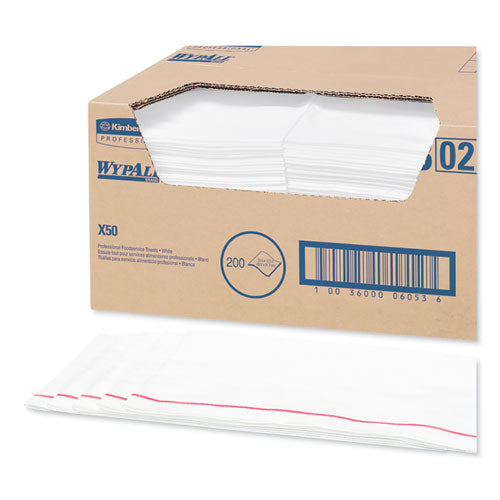 WypAll® X50 Foodservice Towels, 1-4 Fold, 23 1-2 X 12 1-2, White, 200-carton freeshipping - TVN Wholesale
