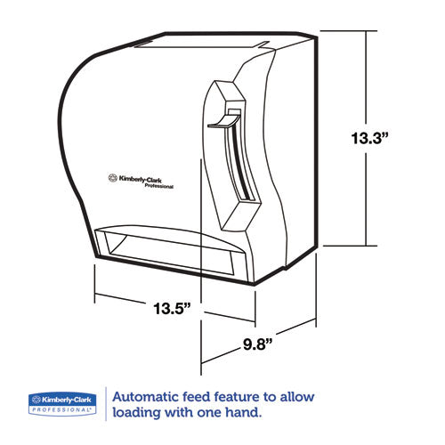 Kimberly-Clark Professional* Lev-r-matic Roll Towel Dispenser, 13.3 X 9.8 X 13.5, Smoke freeshipping - TVN Wholesale