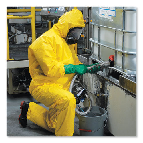 KleenGuard™ A70 Chemical Spray Protection Coveralls, Hooded, Storm Flap, Large, Yellow, 12-carton freeshipping - TVN Wholesale