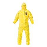 KleenGuard™ A70 Chemical Spray Protection Coveralls, Hooded, Storm Flap, Large, Yellow, 12-carton freeshipping - TVN Wholesale