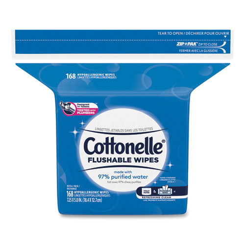 Cottonelle® Fresh Care Flushable Cleansing Cloths, White, 5 X 7 1-4, 168-pack freeshipping - TVN Wholesale