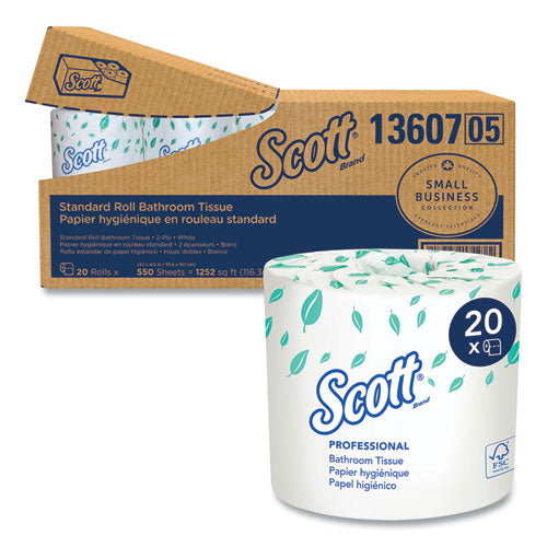 Scott® Essential Standard Roll Bathroom Tissue For Business, Convenience Carton, 2 Ply, White, 550 Sheets-roll, 20 Rolls-carton freeshipping - TVN Wholesale