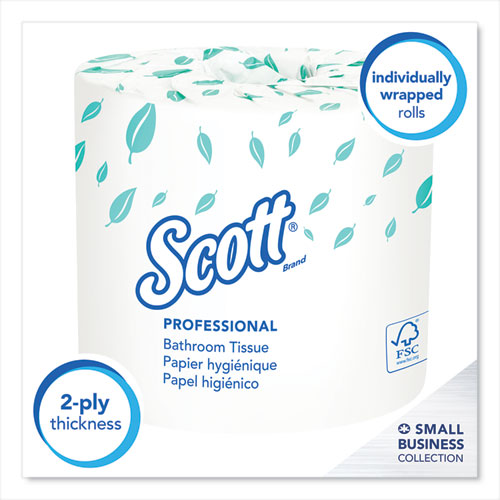 Scott® Essential Standard Roll Bathroom Tissue For Business, Convenience Carton, 2 Ply, White, 550 Sheets-roll, 20 Rolls-carton freeshipping - TVN Wholesale