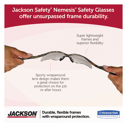 KleenGuard™ Nemesis Safety Glasses, Black Frame, Blue Mirror Lens freeshipping - TVN Wholesale