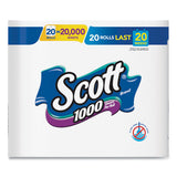 Scott® 1000 Bathroom Tissue, Septic Safe, 1-ply, White, 1000 Sheet-roll, 20-pack freeshipping - TVN Wholesale
