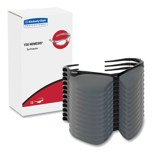 KleenGuard™ Nemesis Safety Glasses, Black Frame, Smoke Mirror Lens, 12-carton freeshipping - TVN Wholesale