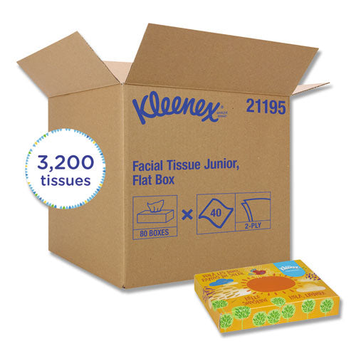 Kleenex® White Facial Tissue Junior Pack For Business, Flat Box, 2-ply, 40 Sheets-box, 80 Boxes-carton freeshipping - TVN Wholesale