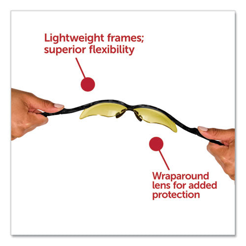 KleenGuard™ Nemesis Safety Glasses, Black Frame, Amber Lens, 12-carton freeshipping - TVN Wholesale