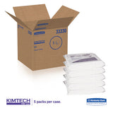 Kimtech™ W4 Critical Task Wipers, Flat Double Bag, 12x12, White, 100-pack, 5 Packs-carton freeshipping - TVN Wholesale
