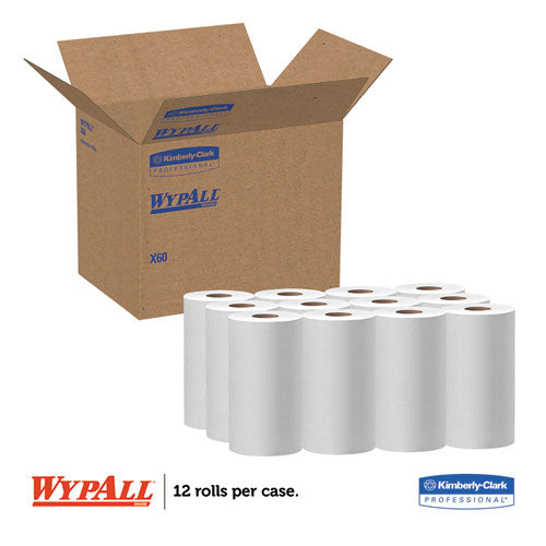 WypAll® X60 Cloths, Small Roll, 9 4-5 X 13 2-5, White, 130-roll, 12 Rolls-carton freeshipping - TVN Wholesale