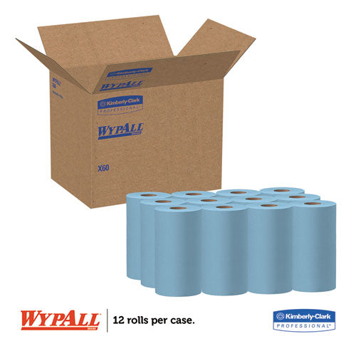 WypAll® X60 Cloths, Small Roll, 9.8 X 13.4, Blue, 130-roll, 12 Rolls-carton freeshipping - TVN Wholesale