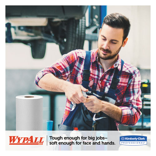 WypAll® X60 Cloths, Small Roll, 19 3-5 X 13 2-5, White, 130-rl, 6 Rl-ct freeshipping - TVN Wholesale