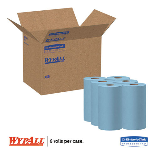 WypAll® X60 Cloths, Small Roll, 19 3-5 X 13 2-5, Blue, 130-rl, 6 Rl-ct freeshipping - TVN Wholesale