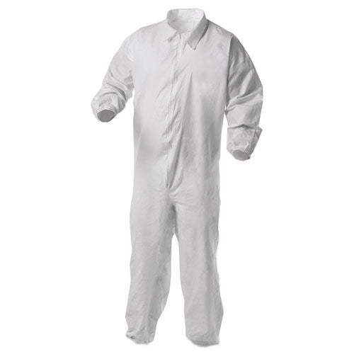 KleenGuard™ A35 Liquid And Particle Protection Coveralls, Zipper Front, Elastic Wrists And Ankles, X-large, White, 25-carton freeshipping - TVN Wholesale