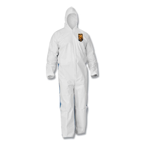 KleenGuard™ A35 Liquid And Particle Protection Coveralls, Zipper Front, Hooded, Elastic Wrists And Ankles, Large, White, 25-carton freeshipping - TVN Wholesale