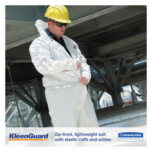 KleenGuard™ A35 Liquid And Particle Protection Coveralls, Zipper Front, Hooded, Elastic Wrists And Ankles, X-large, White, 25-carton freeshipping - TVN Wholesale