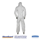 KleenGuard™ A35 Liquid And Particle Protection Coveralls, Zipper Front, Hooded, Elastic Wrists And Ankles, 2x-large, White, 25-carton freeshipping - TVN Wholesale