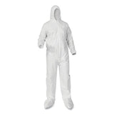 KleenGuard™ A35 Liquid And Particle Protection Coveralls, Zipper Front, Hood-boots, Elastic Wrists-ankles, 2x-large, White, 25-carton freeshipping - TVN Wholesale