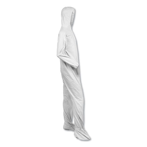 KleenGuard™ A40 Elastic-cuff, Ankle, Hood And Boot Coveralls, 2x-large, White, 25-carton freeshipping - TVN Wholesale