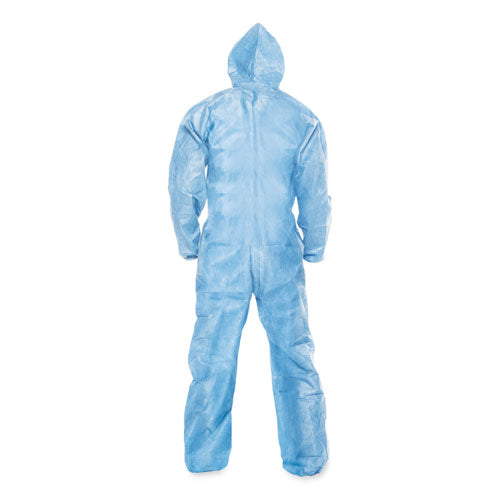 KleenGuard™ A65 Zipper Front Flame-resistant Hooded Coveralls, Elastic Wrist And Ankles, 2x-large, Blue, 25-carton freeshipping - TVN Wholesale