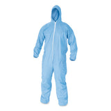 KleenGuard™ A65 Zipper Front Flame-resistant Hooded Coveralls, Elastic Wrist And Ankles, 2x-large, Blue, 25-carton freeshipping - TVN Wholesale
