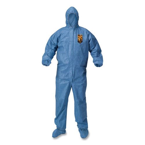 KleenGuard™ A65 Zipper Front Hood And Boot Flame-resistant Coveralls, Elastic Wrist And Ankles, 2x-large,blue,  25-carton freeshipping - TVN Wholesale