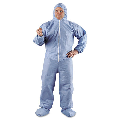 KleenGuard™ A65 Zipper Front Hood And Boot Flame-resistant Coveralls, Elastic Wrist And Ankles, 3x-large, Blue, 21-carton freeshipping - TVN Wholesale