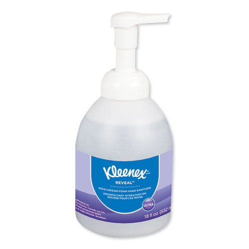 Kleenex® Reveal Ultra Moisturizing Foam Hand Sanitizer, 18 Oz Bottle, Fragrance-free, 4-carton freeshipping - TVN Wholesale