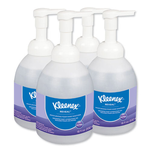 Kleenex® Reveal Ultra Moisturizing Foam Hand Sanitizer, 18 Oz Bottle, Fragrance-free, 4-carton freeshipping - TVN Wholesale