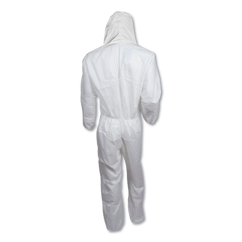 KleenGuard™ A30 Elastic Back And Cuff Hooded Coveralls, Medium, White, 25-carton freeshipping - TVN Wholesale